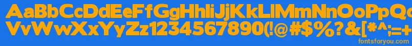 Borisblackbloxx Font – Orange Fonts on Blue Background