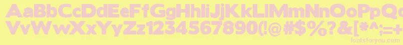 Borisblackbloxx Font – Pink Fonts on Yellow Background