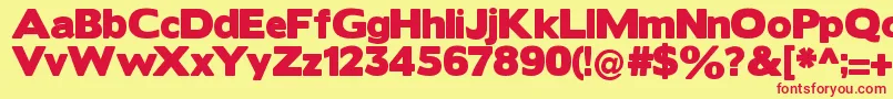 Borisblackbloxx Font – Red Fonts on Yellow Background