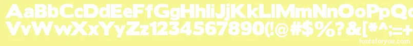 フォントBorisblackbloxx – 黄色い背景に白い文字