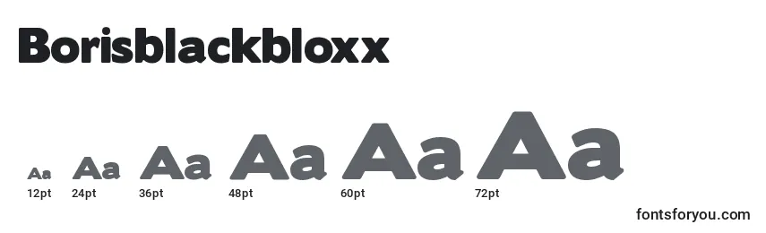 Размеры шрифта Borisblackbloxx