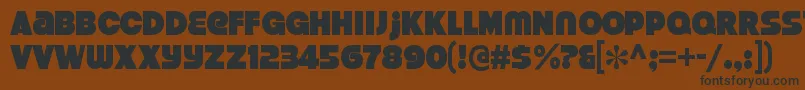 StrenuousblRegular Font – Black Fonts on Brown Background