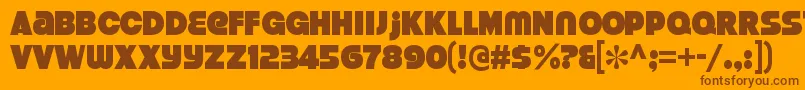 More about StrenuousblRegular Font StrenuousblRegular Font – Brown Fonts on Orange Background