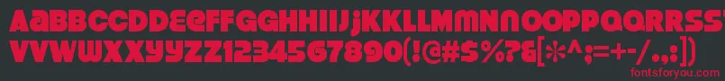 StrenuousblRegular Font – Red Fonts on Black Background