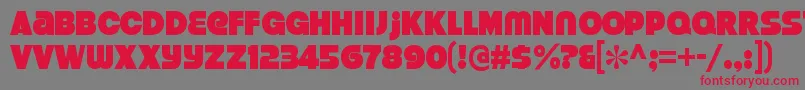 StrenuousblRegular Font – Red Fonts on Gray Background
