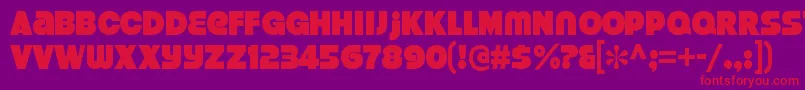 StrenuousblRegular Font – Red Fonts on Purple Background