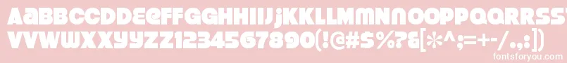 StrenuousblRegular Font – White Fonts on Pink Background
