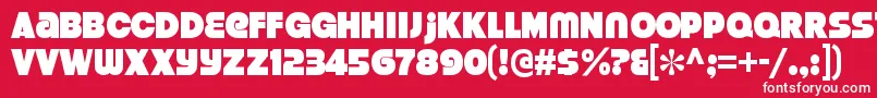 Czcionka StrenuousblRegular – białe czcionki na czerwonym tle