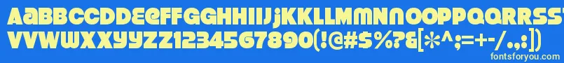 More about StrenuousblRegular Font StrenuousblRegular Font – Yellow Fonts on Blue Background
