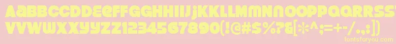 StrenuousblRegular Font – Yellow Fonts on Pink Background