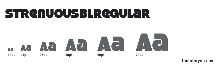 StrenuousblRegular Font Sizes
