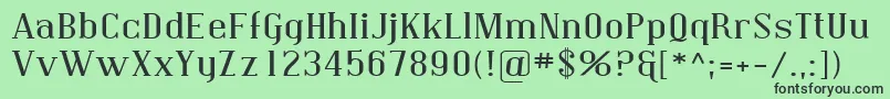 フォントSfcovingtonexp – 緑の背景に黒い文字