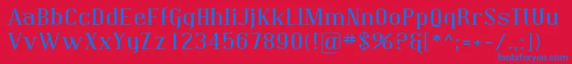 Sfcovingtonexp Font – Blue Fonts on Red Background