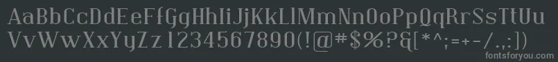 フォントSfcovingtonexp – 黒い背景に灰色の文字