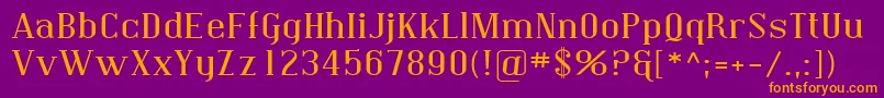 Sfcovingtonexp Font – Orange Fonts on Purple Background