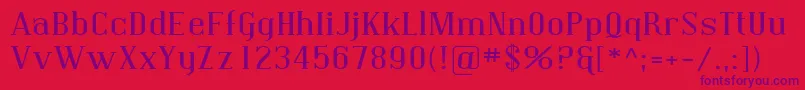 Sfcovingtonexp Font – Purple Fonts on Red Background
