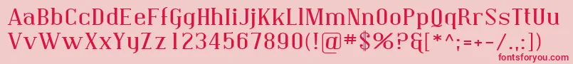 Sfcovingtonexp Font – Red Fonts on Pink Background
