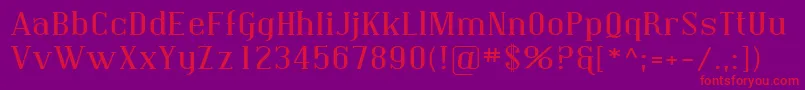 Sfcovingtonexp Font – Red Fonts on Purple Background