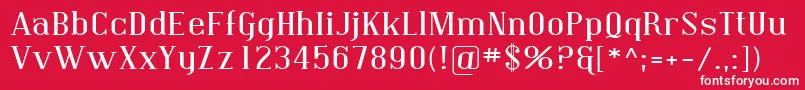 Sfcovingtonexp Font – White Fonts on Red Background