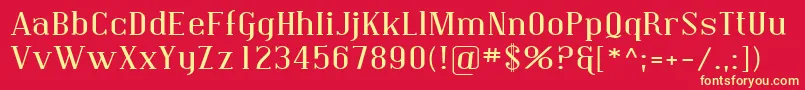 Sfcovingtonexp Font – Yellow Fonts on Red Background