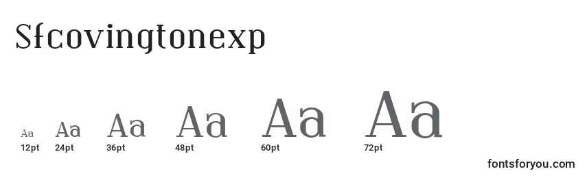 Размеры шрифта Sfcovingtonexp
