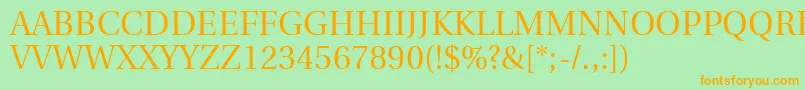 UtopiaTitlingCapitals Font – Orange Fonts on Green Background