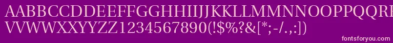UtopiaTitlingCapitals Font – Pink Fonts on Purple Background