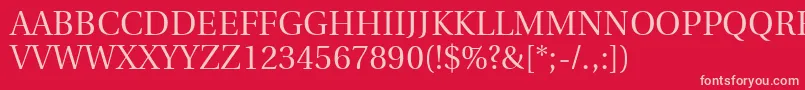 Weitere Informationen zur UtopiaTitlingCapitals-Schriftart UtopiaTitlingCapitals-Schriftart – Rosa Schriften auf rotem Hintergrund