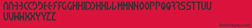Seba Font – Black Fonts on Red Background