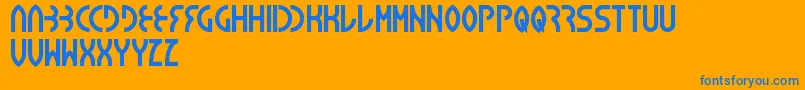 Seba Font – Blue Fonts on Orange Background