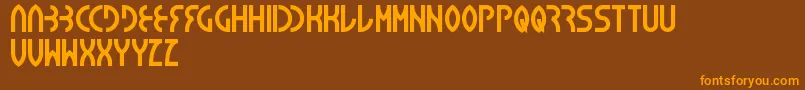 Seba Font – Orange Fonts on Brown Background
