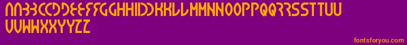Seba Font – Orange Fonts on Purple Background