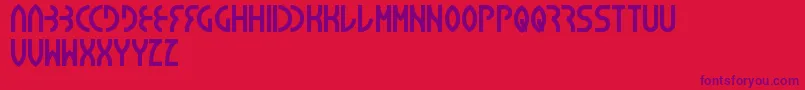 Seba Font – Purple Fonts on Red Background
