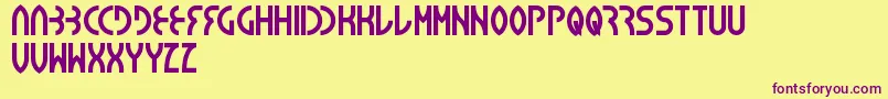 Seba Font – Purple Fonts on Yellow Background