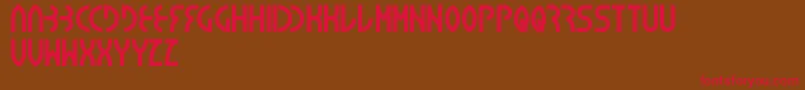 Seba Font – Red Fonts on Brown Background