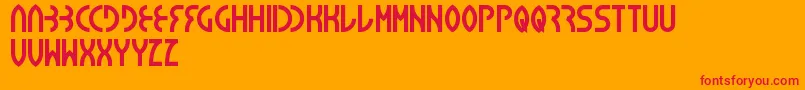 Seba Font – Red Fonts on Orange Background