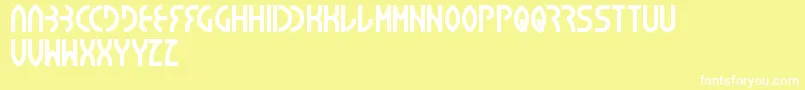 Seba Font – White Fonts on Yellow Background