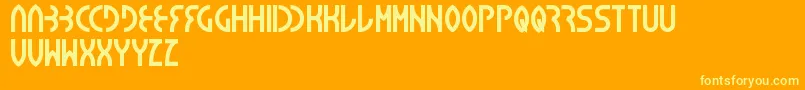 Seba Font – Yellow Fonts on Orange Background