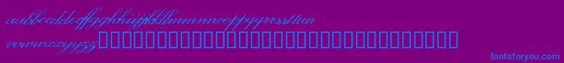 Myarose Font – Blue Fonts on Purple Background