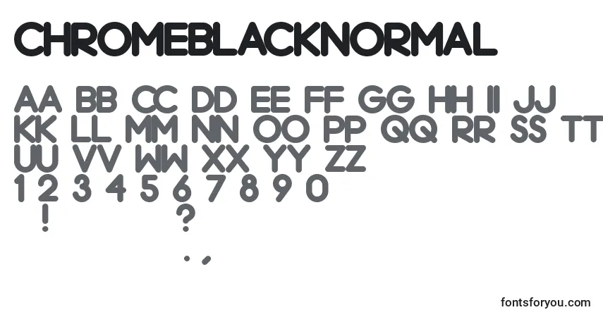 Schriftart ChromeblackNormal – Alphabet, Zahlen, spezielle Symbole