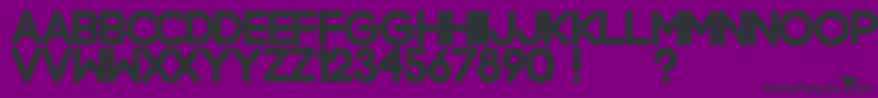 Czcionka ChromeblackNormal – czarne czcionki na fioletowym tle