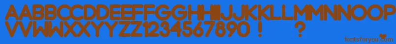ChromeblackNormal Font – Brown Fonts on Blue Background