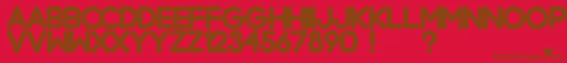 ChromeblackNormal Font – Brown Fonts on Red Background