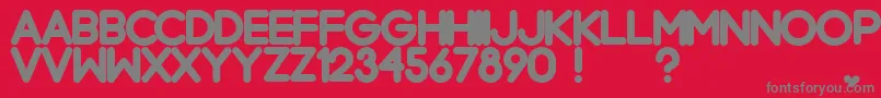 ChromeblackNormal Font – Gray Fonts on Red Background