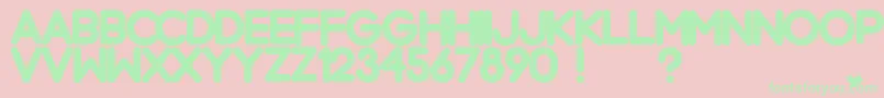ChromeblackNormal-Schriftart – Grüne Schriften auf rosa Hintergrund
