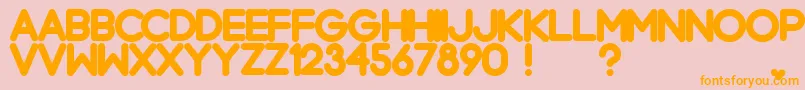 ChromeblackNormal Font – Orange Fonts on Pink Background