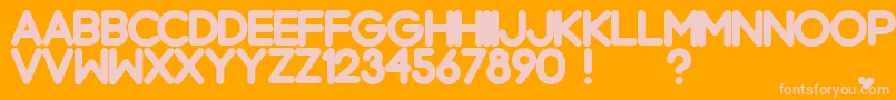 ChromeblackNormal Font – Pink Fonts on Orange Background