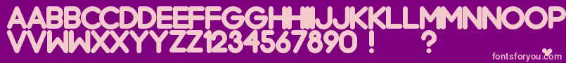 ChromeblackNormal Font – Pink Fonts on Purple Background
