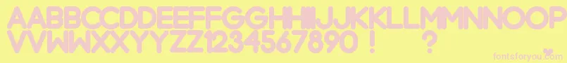 ChromeblackNormal Font – Pink Fonts on Yellow Background