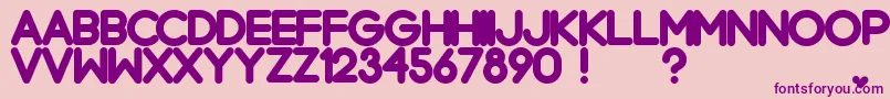 ChromeblackNormal Font – Purple Fonts on Pink Background